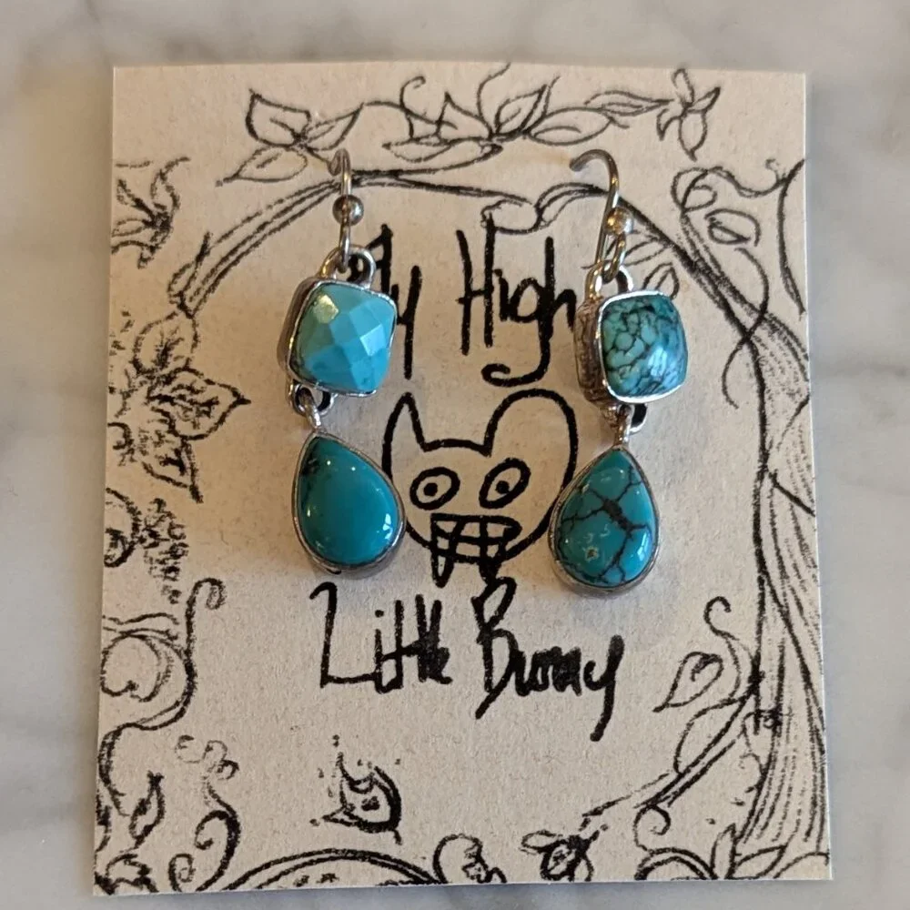 Fun Howlite Earrings - Picture 2 of 3
